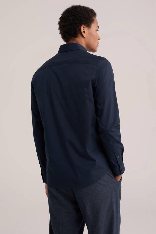 WE Fashion regular fit overhemd donkerblauw - Foto 2