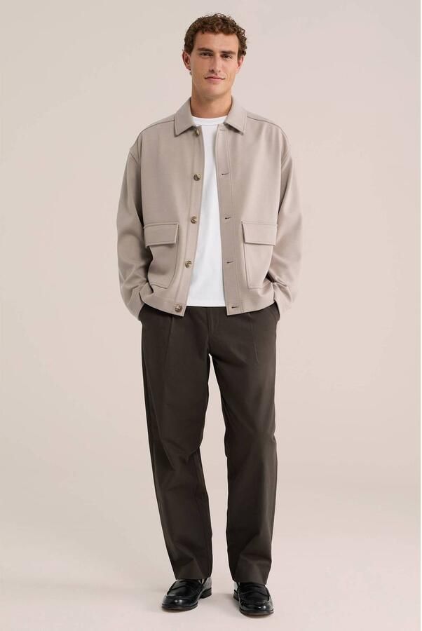 WE Fashion regular fit overshirt beige - Foto 3