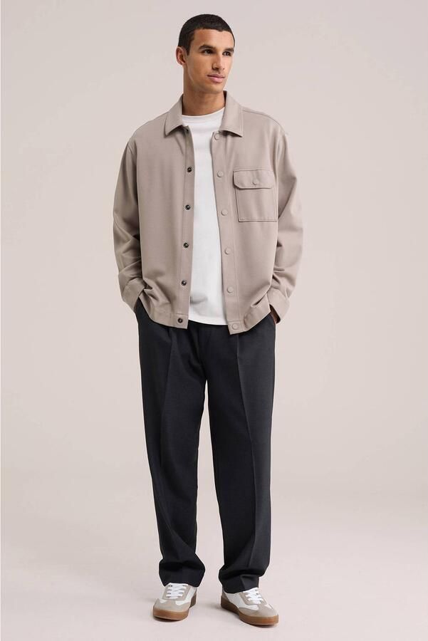 WE Fashion regular fit overshirt beige - Foto 2