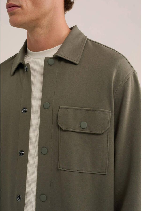 WE Fashion regular fit overshirt donkergroen - Foto 2