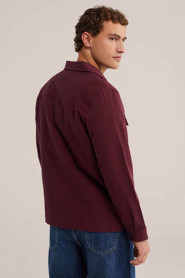WE Fashion regular fit overshirt donkerrood - Foto 2