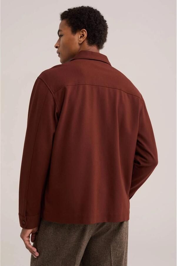 WE Fashion regular fit overshirt donkerrood - Foto 2