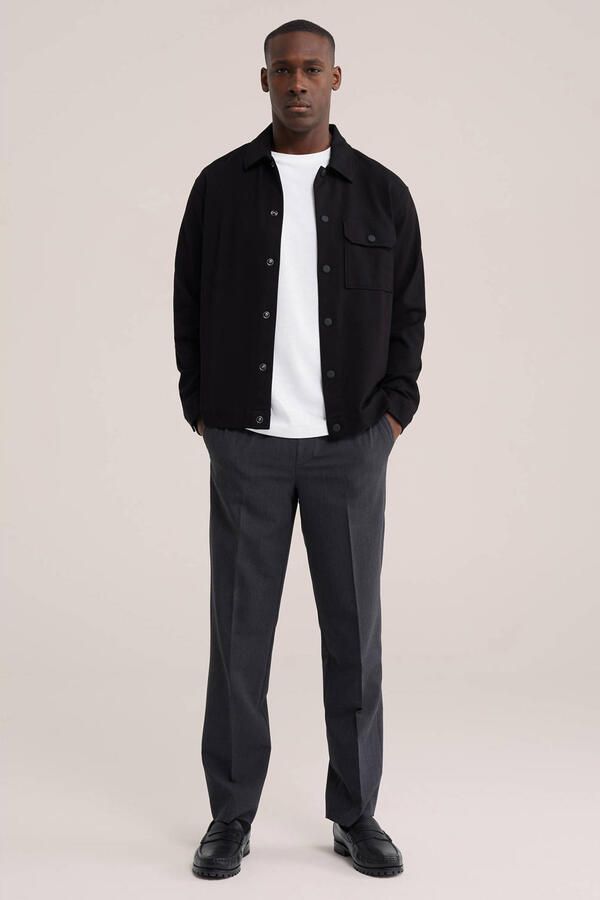 WE Fashion regular fit overshirt zwart - Foto 2
