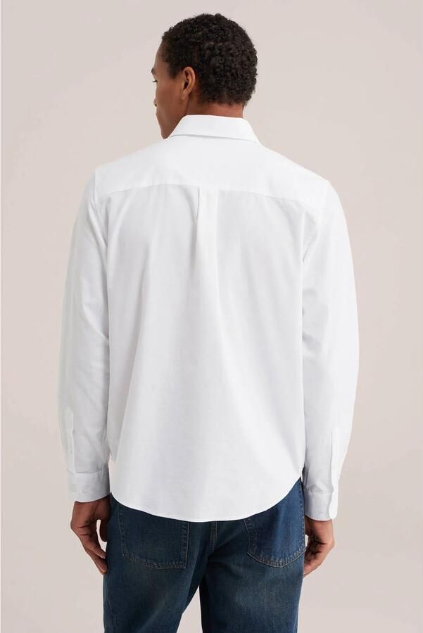 WE Fashion regular fit oxford overhemd wit - Foto 2