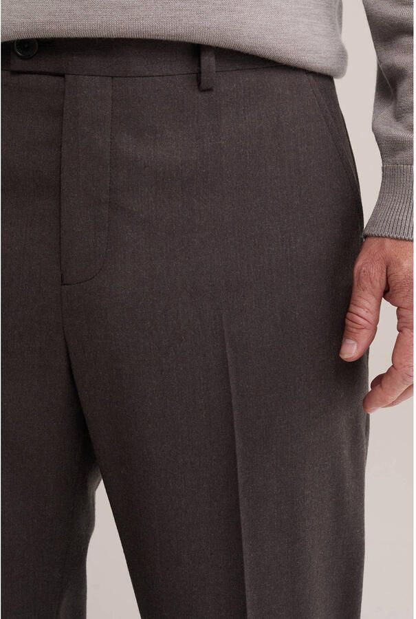 WE Fashion regular fit pantalon met wol bruin - Foto 2