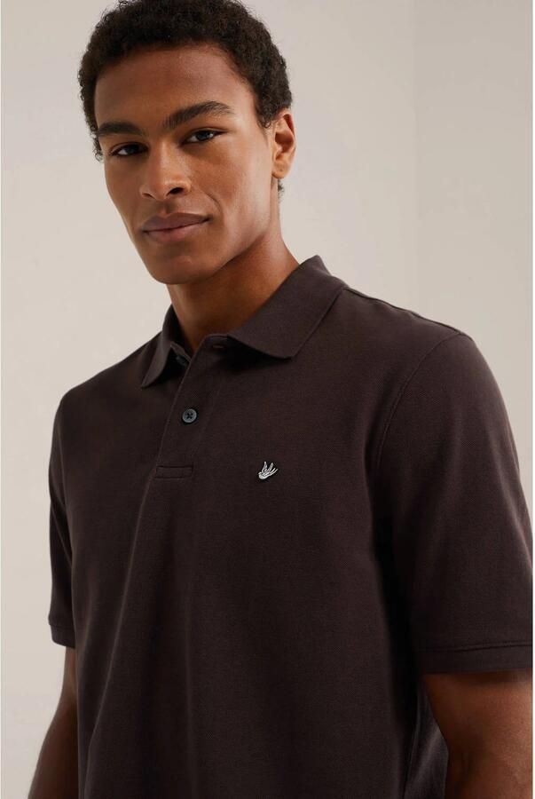 WE Fashion regular fit polo bruin - Foto 2