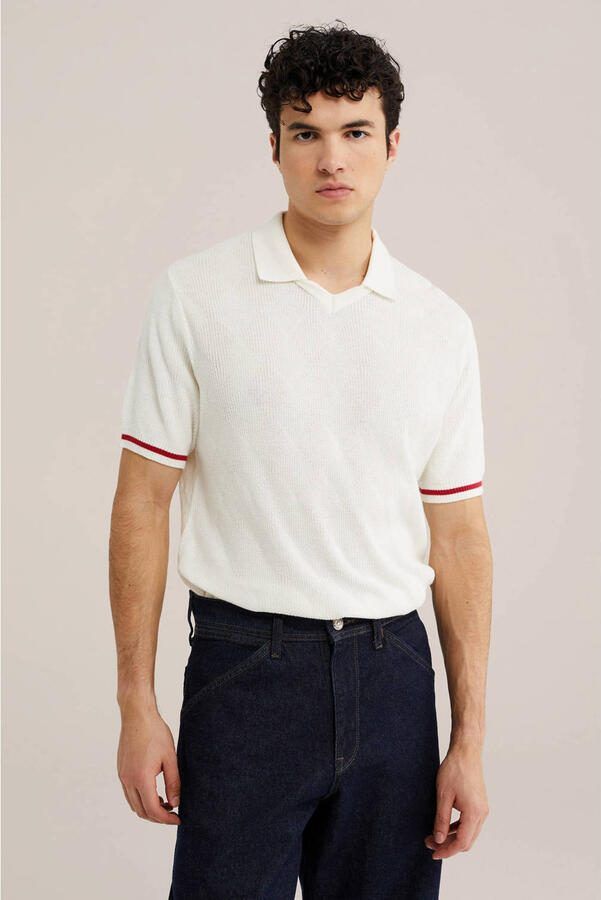 WE Fashion regular fit polo ecru