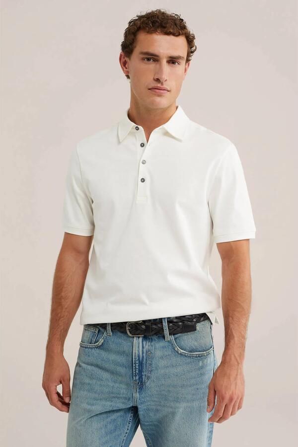 WE Fashion regular fit polo ecru