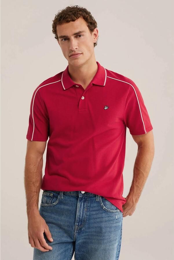 WE Fashion regular fit polo rood