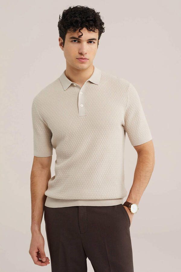 WE Fashion regular fit polo yoghurt