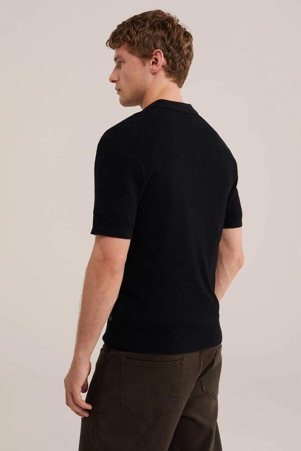 WE Fashion regular fit polo zwart - Foto 2