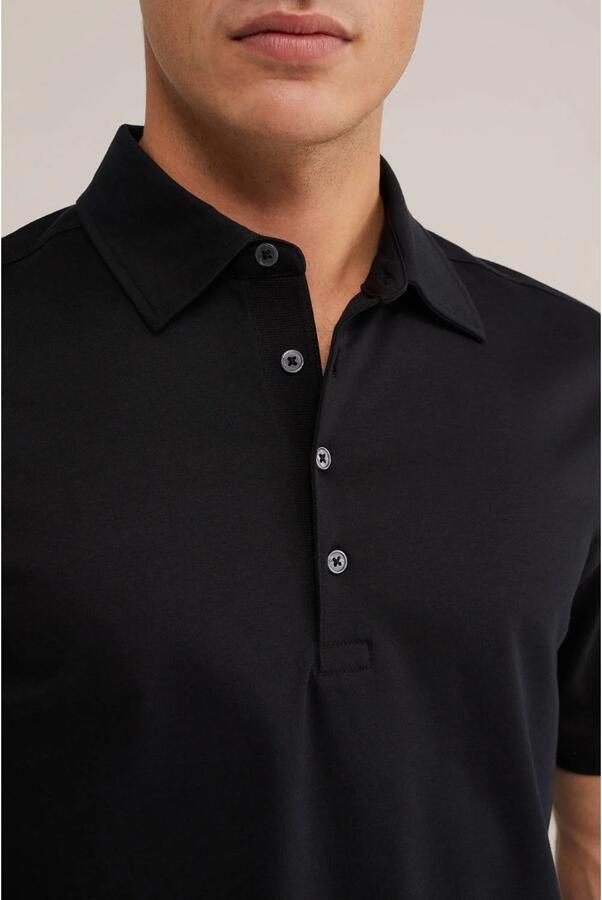 WE Fashion regular fit polo zwart - Foto 2