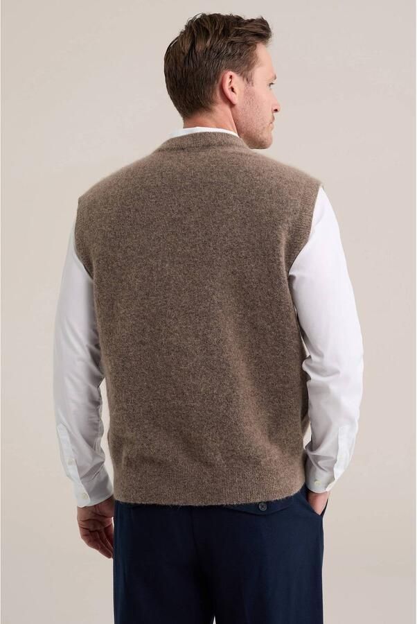 WE Fashion regular fit spencer met wol bruin - Foto 3