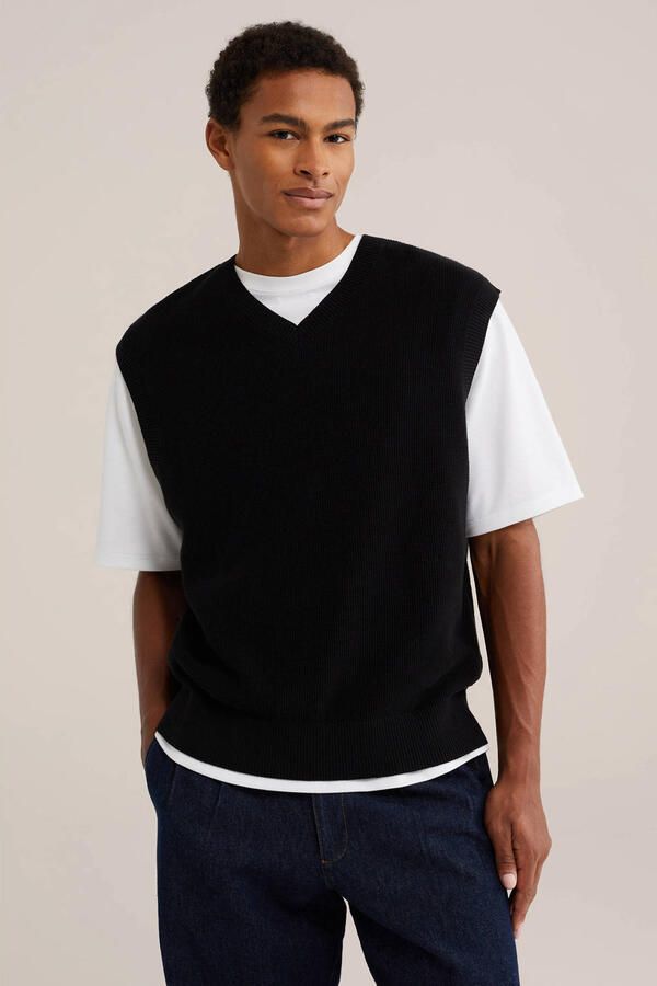 WE Fashion regular fit spencer zwart