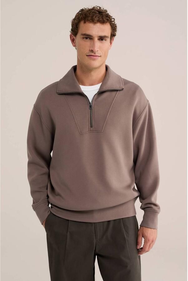 WE Fashion regular fit sweater bruin