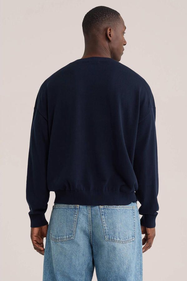 WE Fashion regular fit sweater donkerblauw - Foto 3