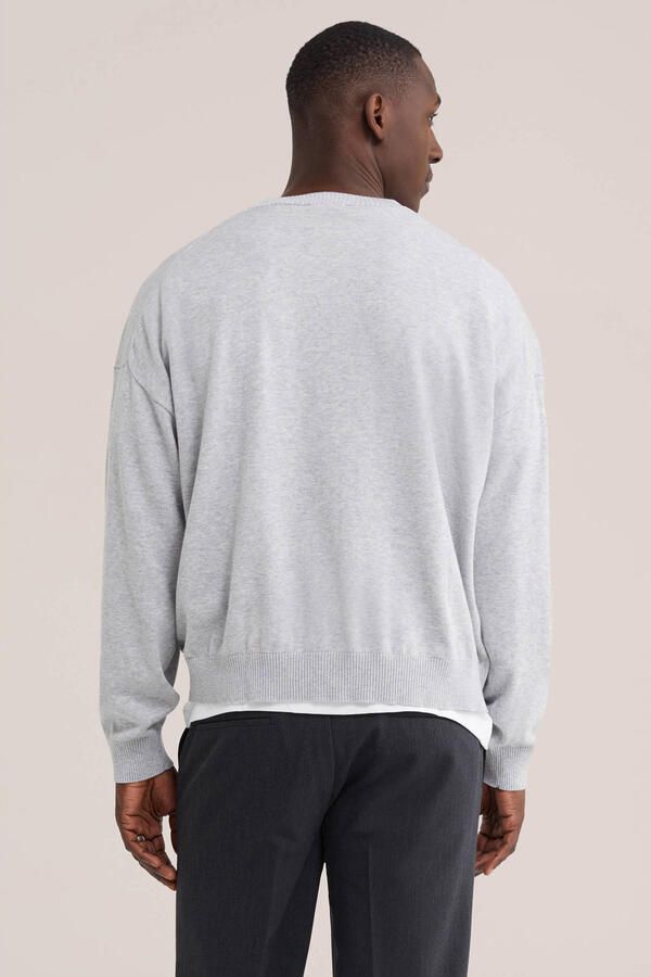 WE Fashion regular fit sweater lichtgrijs - Foto 2