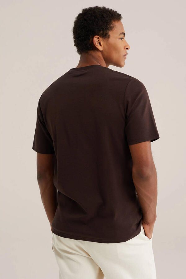 WE Fashion regular fit T-shirt bruin - Foto 2