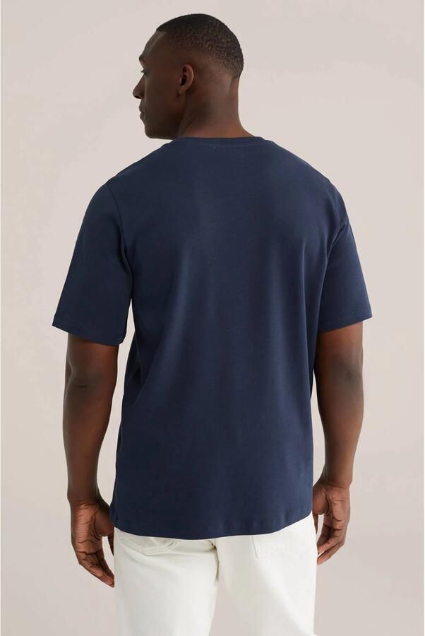 WE Fashion regular fit T-shirt donkerblauw - Foto 3