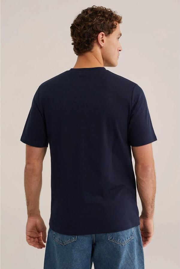 WE Fashion regular fit T-shirt donkerblauw - Foto 3