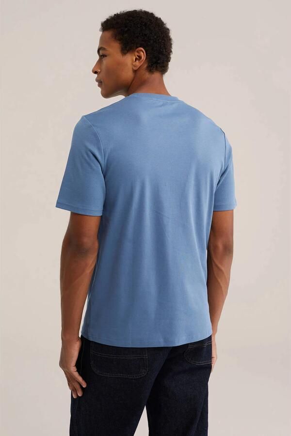 WE Fashion regular fit T-shirt donkerblauw - Foto 3
