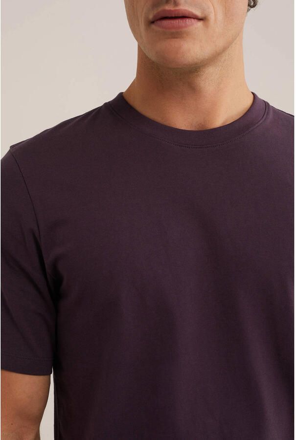 WE Fashion regular fit T-shirt donkerpaars - Foto 2