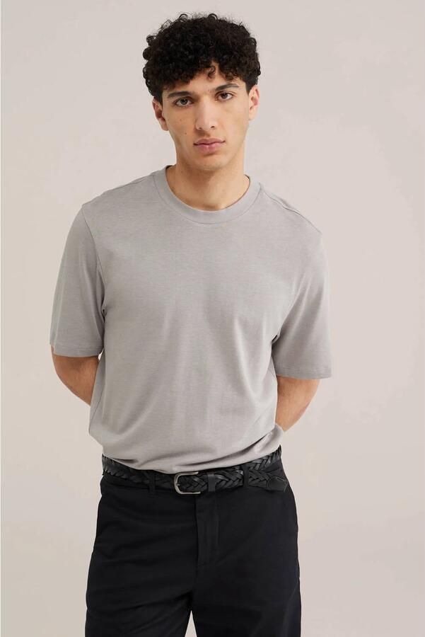 WE Fashion regular fit T-shirt grijs