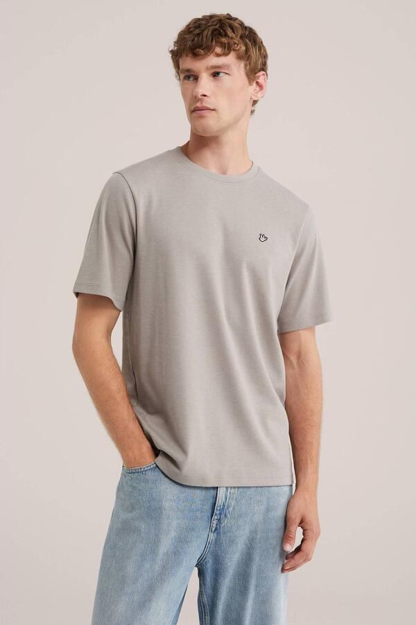 WE Fashion regular fit T-shirt grijs