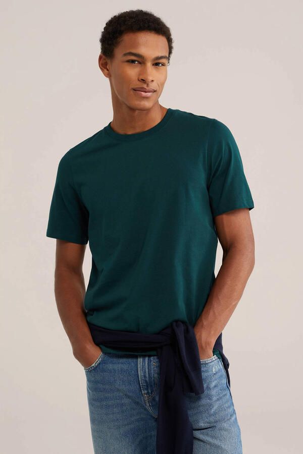 WE Fashion regular fit T-shirt kale