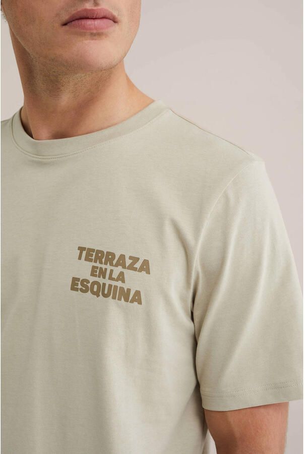 WE Fashion regular fit T-shirt met backprint lichtgroen - Foto 2