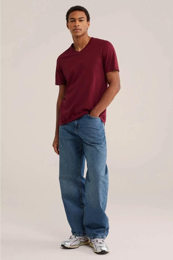 WE Fashion regular fit T-shirt wijnrood - Foto 2