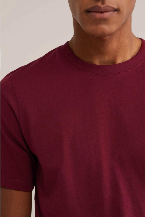 WE Fashion regular fit T-shirt wijnrood - Foto 2