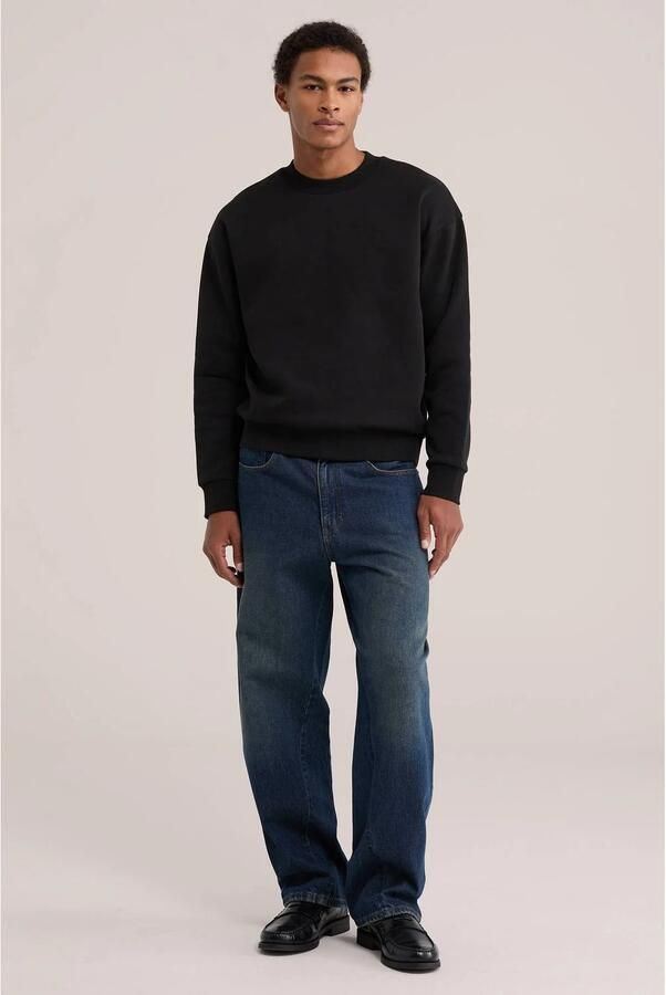 WE Fashion regular fit trui met borduursels zwart - Foto 3