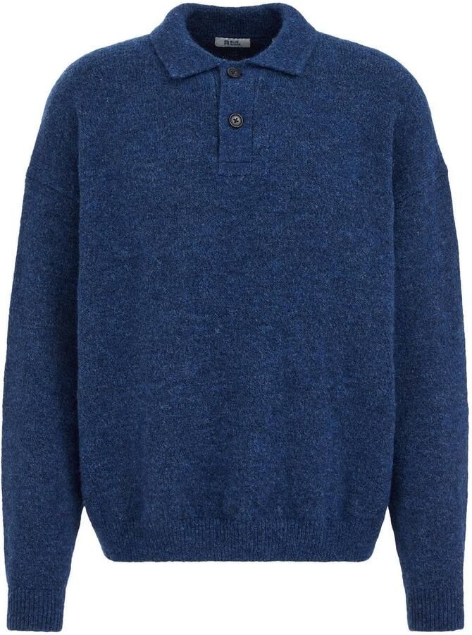 WE Fashion regular fit wollen trui donkerblauw