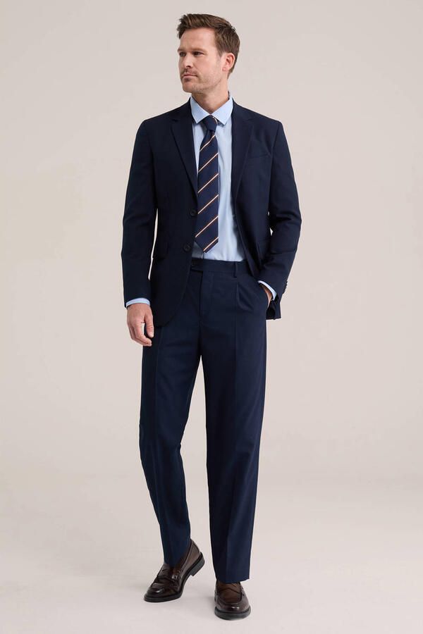WE Fashion regular fit zakelijk overhemd lichtblauw - Foto 3