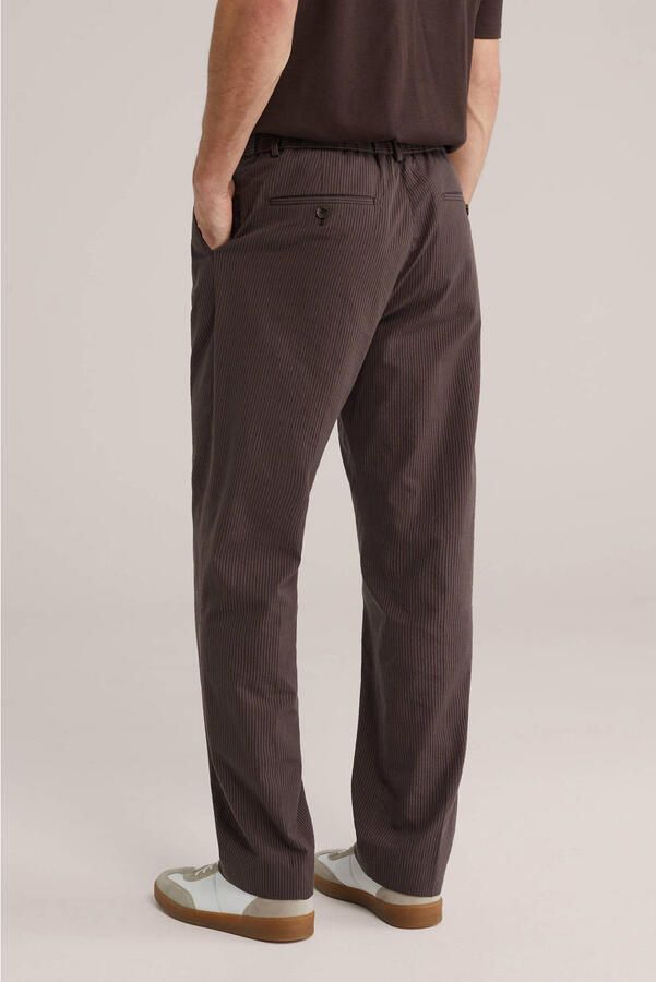 WE Fashion regular gestreepte pantalon bruin - Foto 2