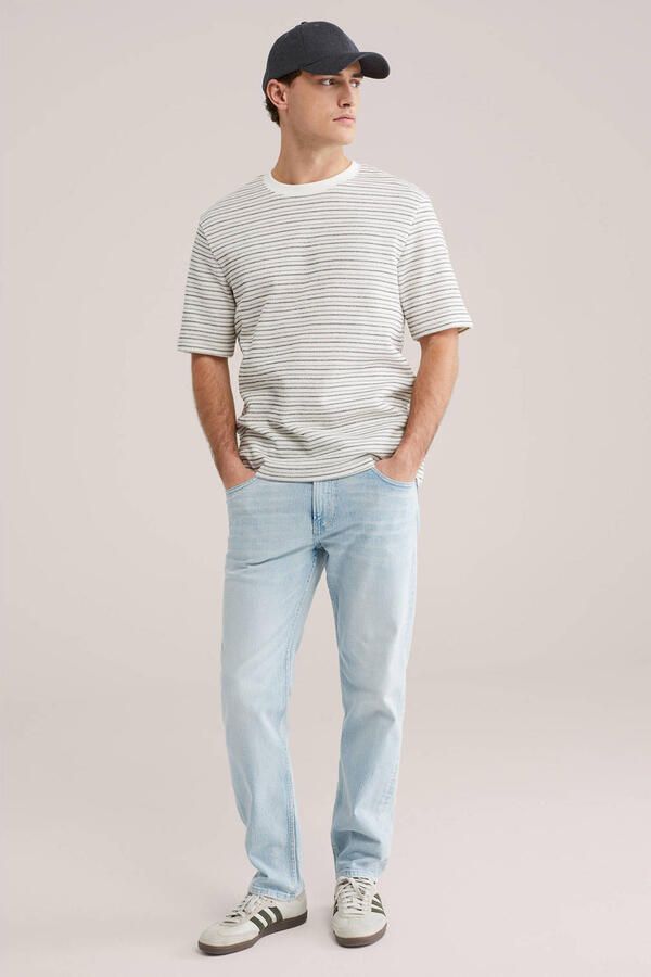WE Fashion regular gestreepte T-shirt ecru - Foto 2