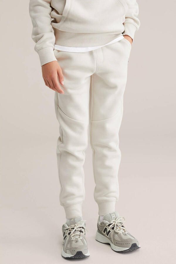 WE Fashion regular joggingbroek beige