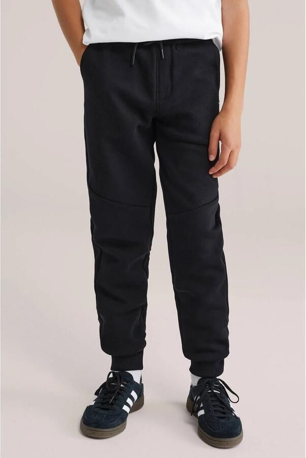WE Fashion regular joggingbroek zwart