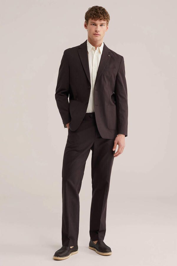 WE Fashion regular pantalon donkerbruin - Foto 3