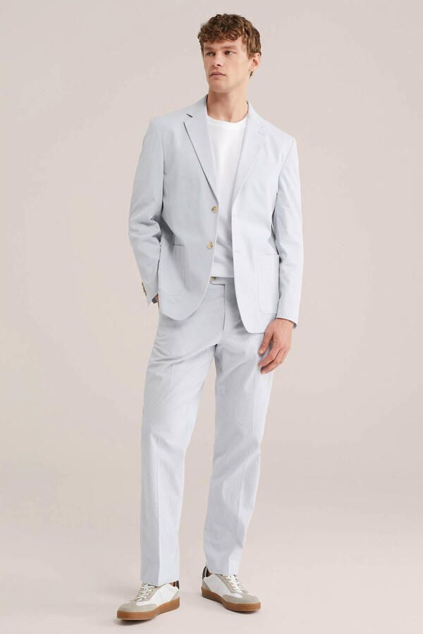 WE Fashion regular pantalon lichtblauw - Foto 3