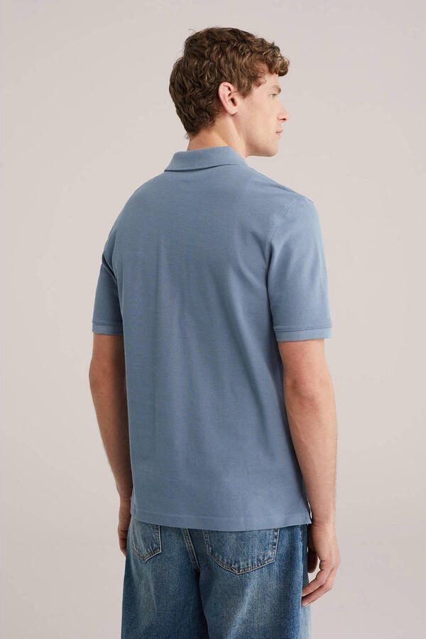 WE Fashion regular polo blauw - Foto 3