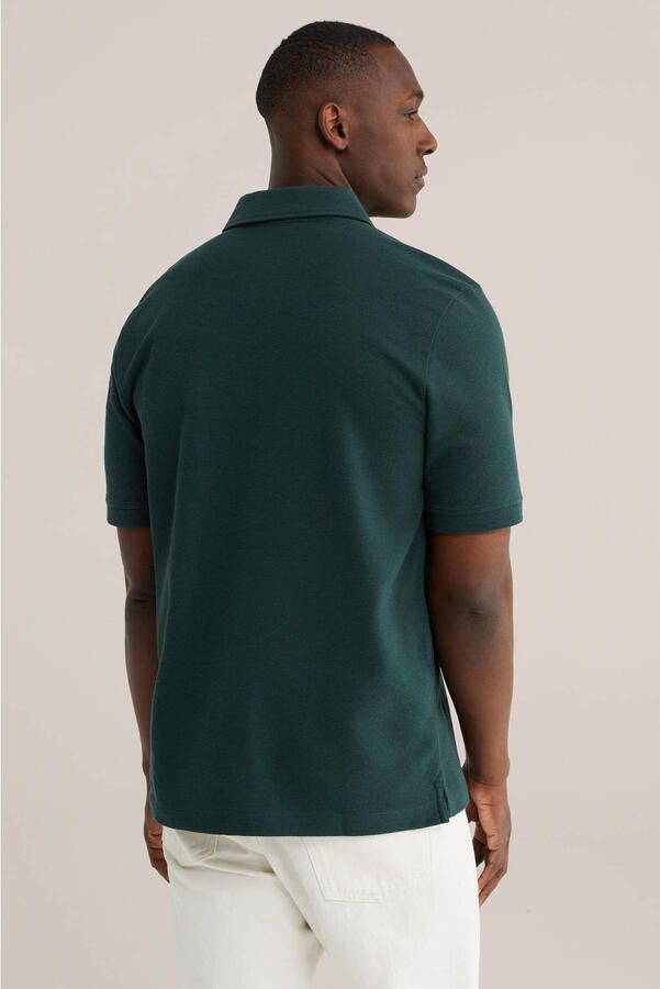 WE Fashion regular polo donkergroen - Foto 3