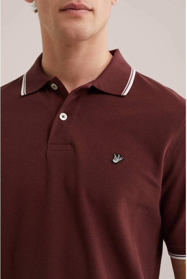 WE Fashion regular polo donkerrood - Foto 2