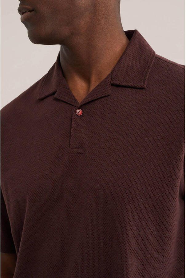 WE Fashion regular polo donkerrood - Foto 2