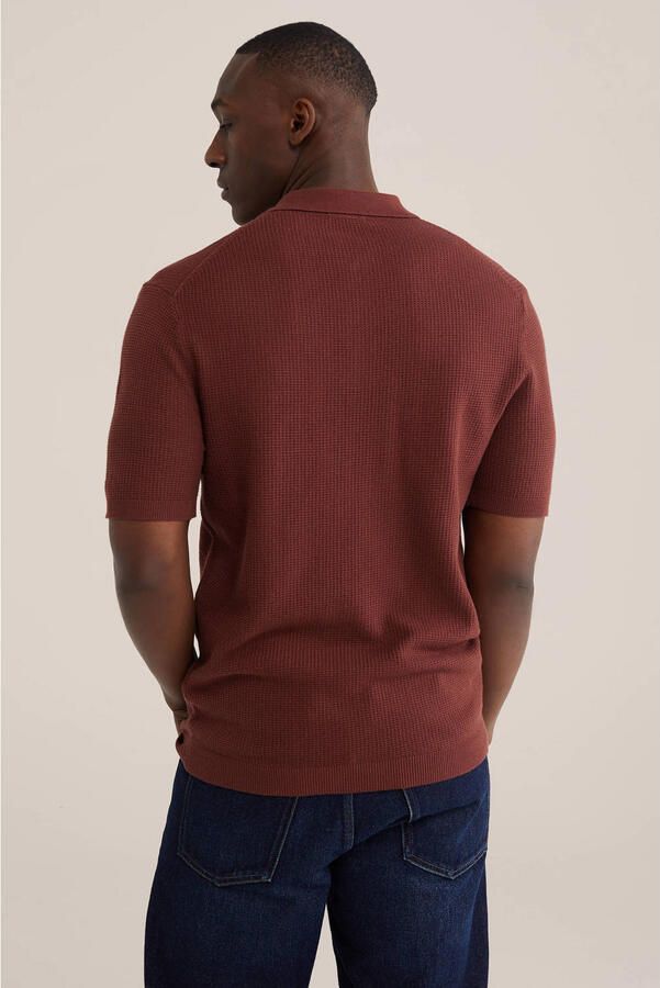 WE Fashion regular polo donkerrood - Foto 3