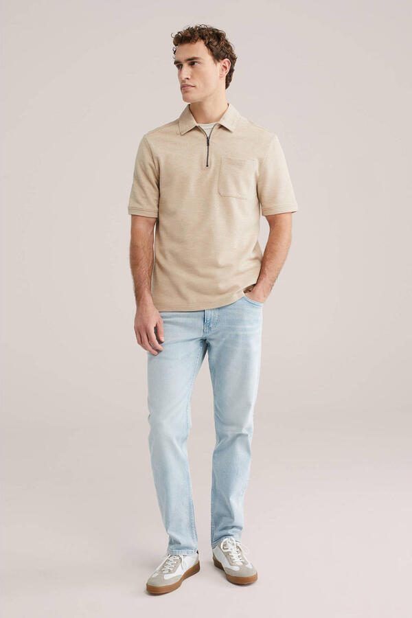 WE Fashion regular polo gebreid beige - Foto 2