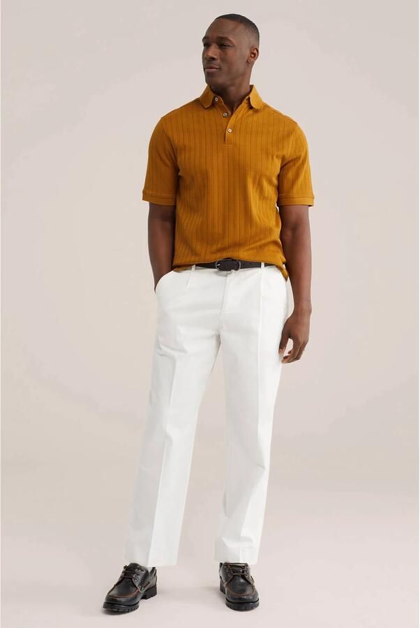 WE Fashion regular polo gebreid geel - Foto 2