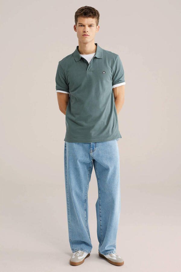 WE Fashion regular polo groen - Foto 3