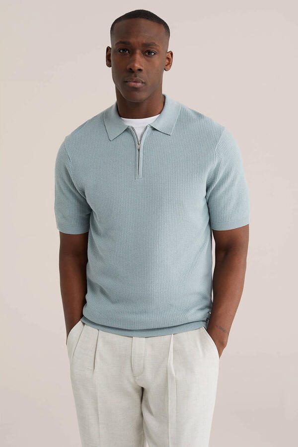 WE Fashion regular polo groen